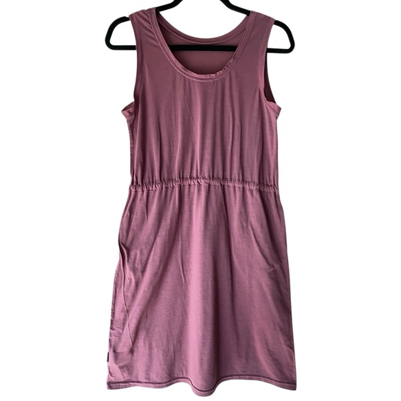 COLUMBIA | NWOT SLEEVELESS DRAWSTRING WAIST DRESS OUTDOOR TRAVEL MAUVE | XS - Picture 7 of 10